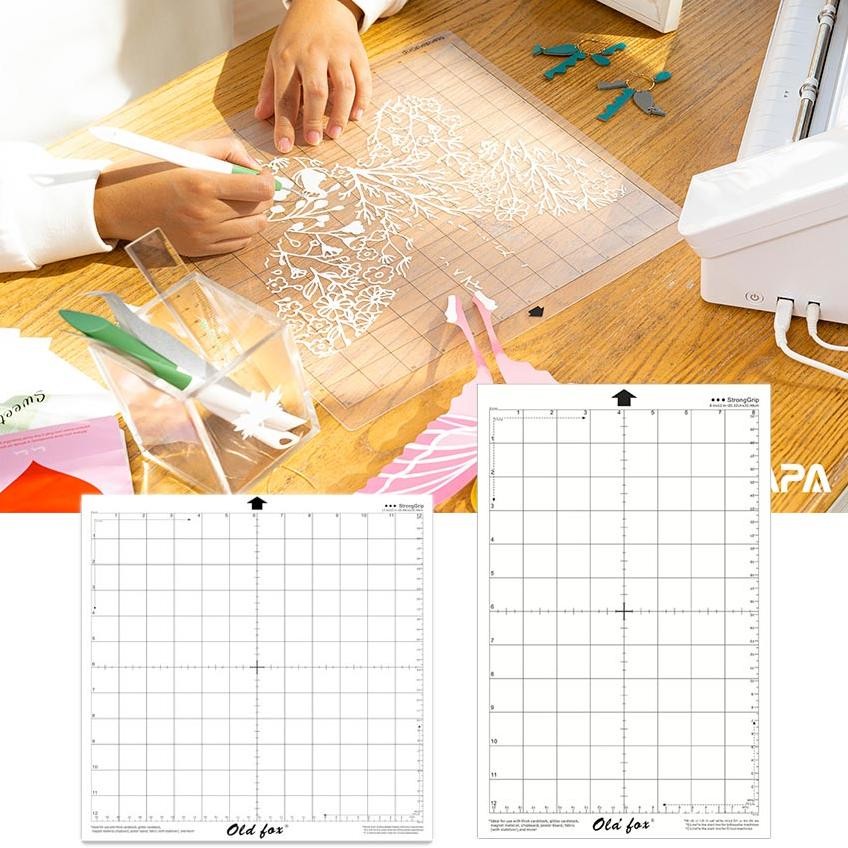 

Premium Cutting Mat Transparent Adhesive Mat with Measuring Grid utk Silhouette Cameo 12 * 12 Inch 24* 12 Inch for die cutting machine cutting die diy High Quality