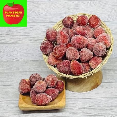 

Diskon! STRAWBERRY FROZEN PREMIUM BUAH STROBERI BEKU 1 KG