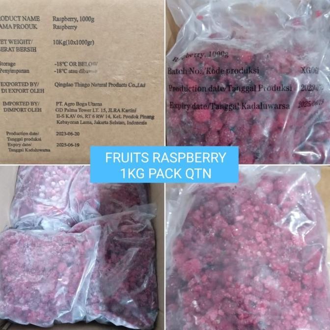 

Diskon! FROZEN RASPBERRY 1KG IMPORT BUAH FRAMBOS BEKU
