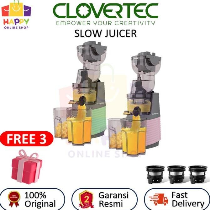 clovertec slow juicer buah tanpa ampas cold pressed