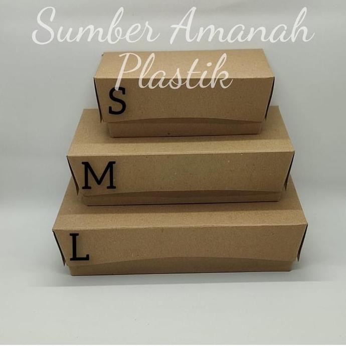 

Terlaris Lunch Box Paper Kraft Laminasi Anti Minyak S M L | Kotak Nasi | Dus Kemasan Isi 25 Set Kardus Box 1 Set Nasi Dan Snack