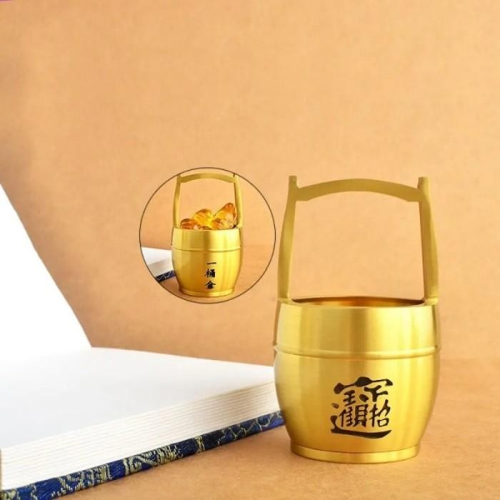 Fengshui Center Mangkok Harta Karun Ornamen Ember Tembaga Feng Shui Feng Shui Untuk Kekayaan