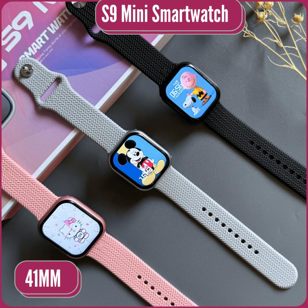 READY STOK Obone Smartwatch wanita S9 mini Bluetooth Call & Musik Smartwatch Pria Olahraga Siap kiri