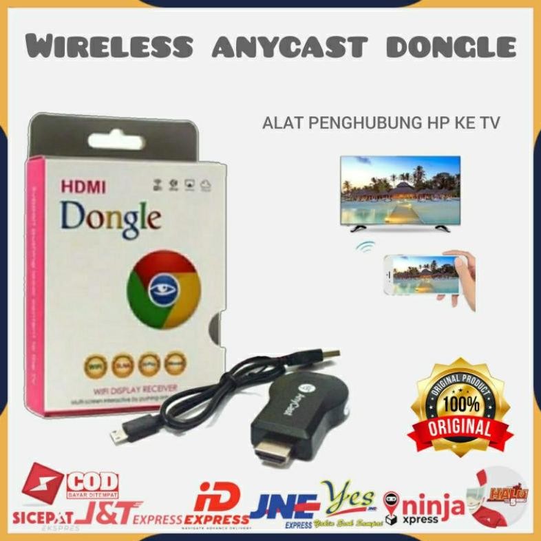 WAGI [COD] WIRELESS ANYCAST DONGLE / ALAT PENYAMBUNG HP KE TV / MIRACAST ANYCASH DONGEL WIFI / PENGH