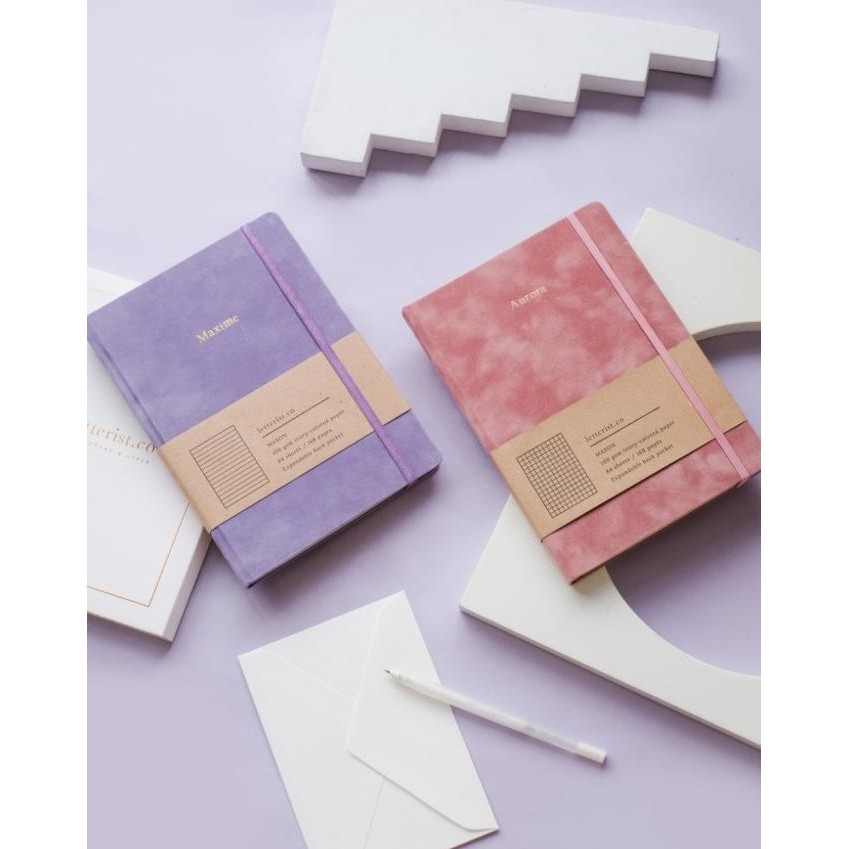 

Mason Suede Notebook Pink Rose Jurnal / Diary / Agenda / Buku Catatan
