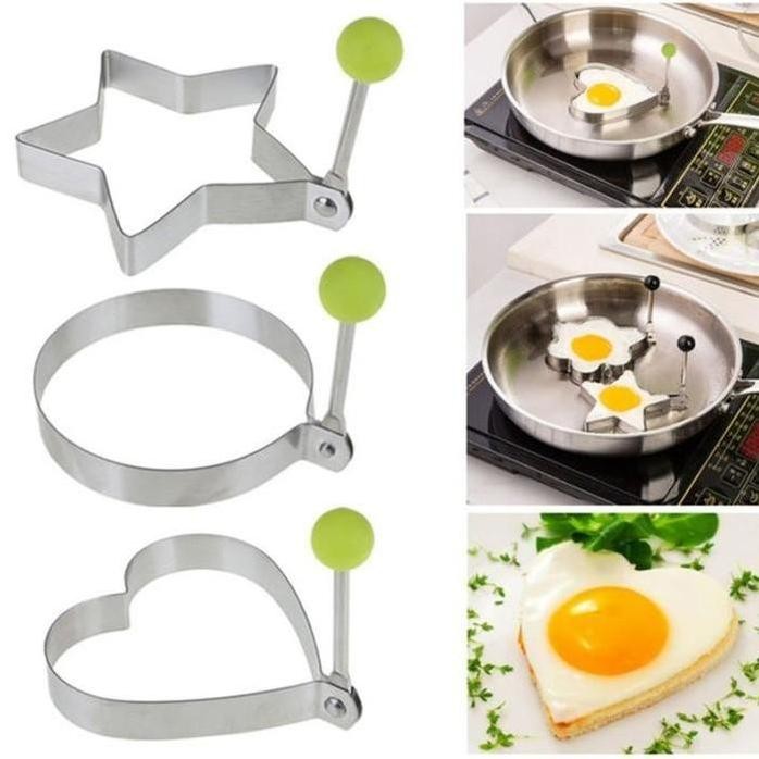 

Terlaris Cetakan Telur Ceplok Bulat Telor Goreng Stainless Egg Mold Pancake - Bulat