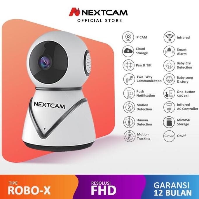 TERSEDIA Nextcam Kamera CCTV Wireless Wifi Ipcam Robo-X PTZ 2MP Cloud Storage