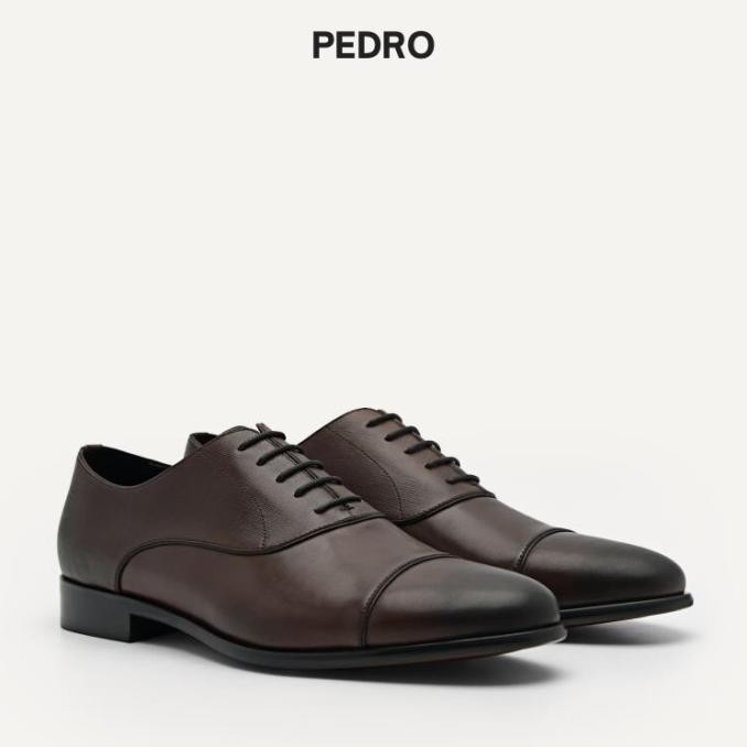 Sale Sepatu Kulit Oxford Pria Pedro Original Warna Cokelat
