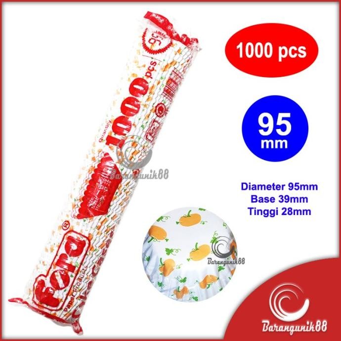 Kertas Bolu Kukus Fora Motif 95mm 1000 Lembar Cake Case Cup Cake Food