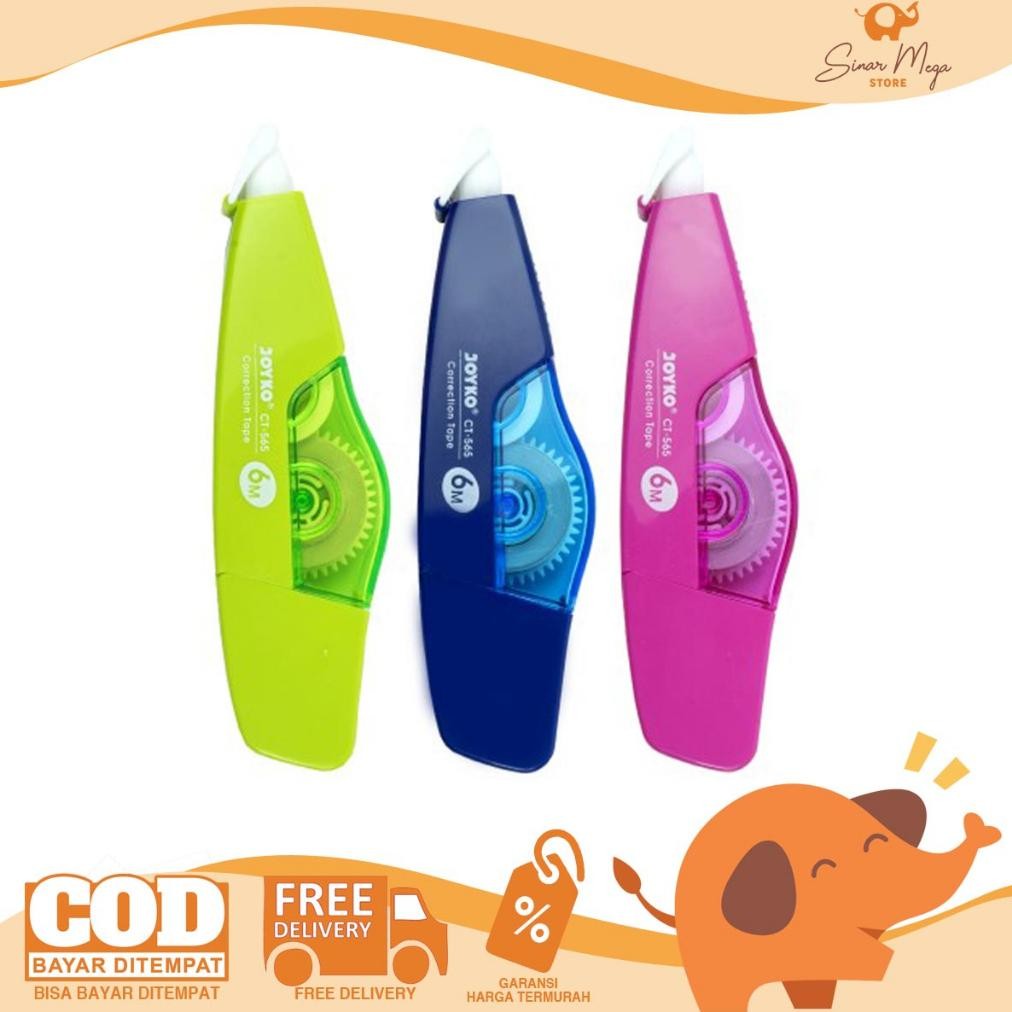 

er-23 TGC-1924 Joyko Correction Tape 6m x 5mm + Refill CT-565 / Tip Ex Kertas / Tipe X Pita Kertas Roll Sale Berkualitas