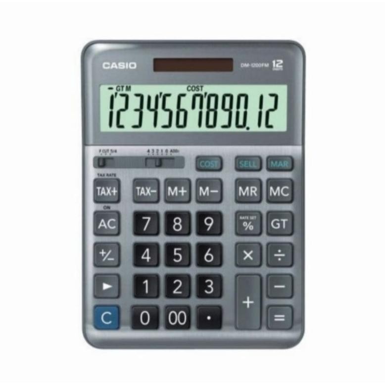 

eq-77 ad-532 KALKULATOR DESKTOP CASIO DM1200 / CALCULATOR KANTOR MEJA DM-1200 Termurah Hemat