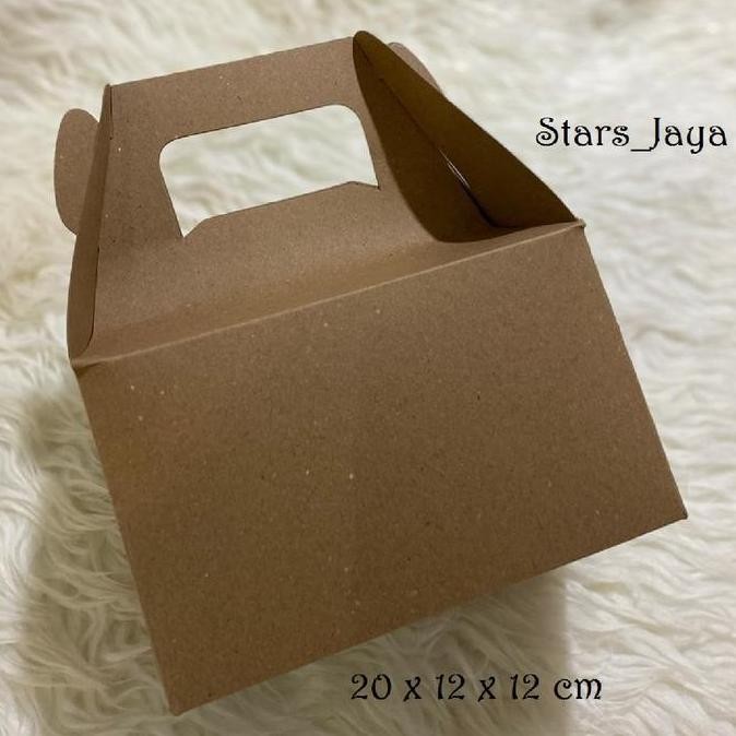

Diskon! Kotak Kraft 20X12 X 12Cm / Gable Box / Kotak Hampers / Box Souvenir
