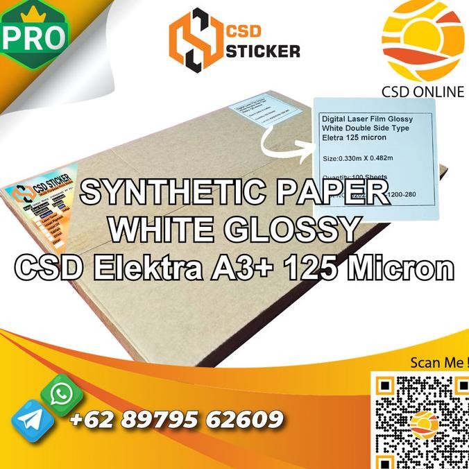 

NEW Kertas Sintetik - Synthetic White Paper seperti LMO/YUPO 125 Micron