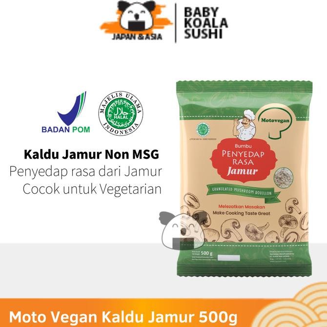 

Terbaru MOTO VEGAN Kaldu Jamur Non MSG 500 g Halal Bukan Totole