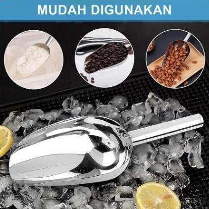 

Terlaris Gb - A017 - Skop Es Batu Stainless Tebal 12/11/10/9/8 Inch - Serokan Tepung Terigu Gula Serbaguna - Sendok Sekop Es / Beras