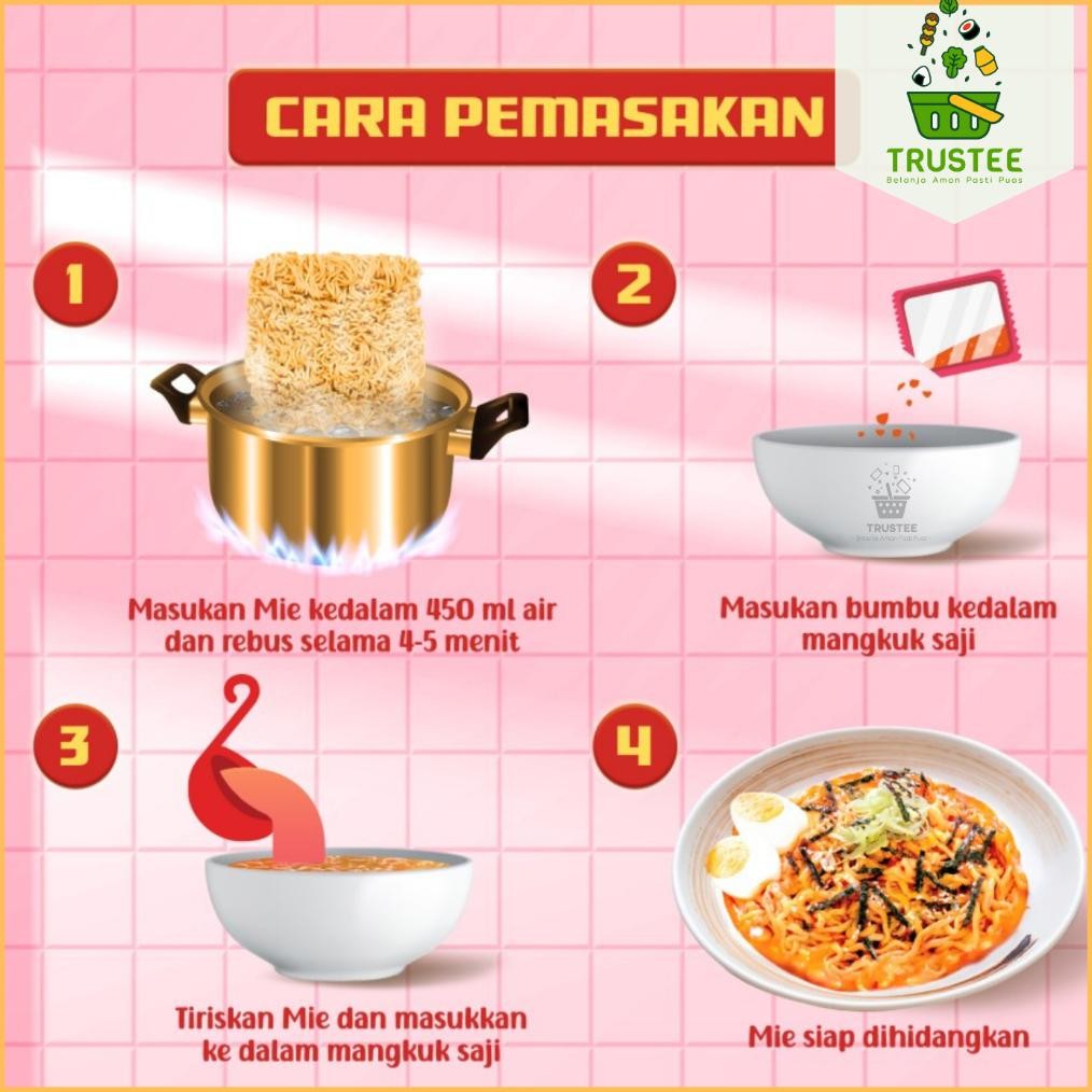 

Bisa COD Or42 Mujigae Wonhae Fried Rose Ramyun Creamy / Mi Instant Rose Halal 120gr Sale Original