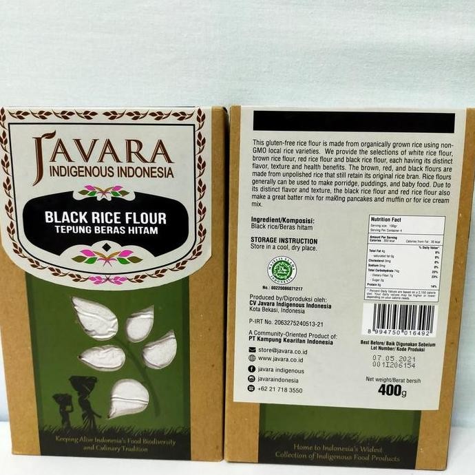 

Terlaris Javara - Tepung Beras Hitam (Gluten Free )- 400 Gr
