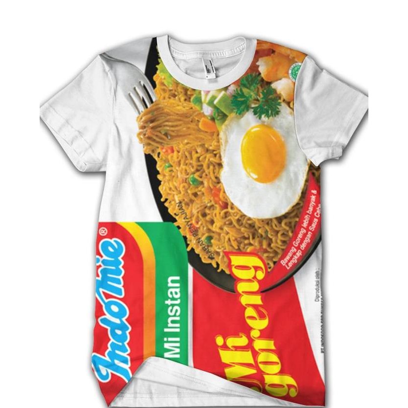 baru  KAOS INDOMIE MIE INSTAN 3D FULLPRINT MOTIF INDOMIE GORENG murah
