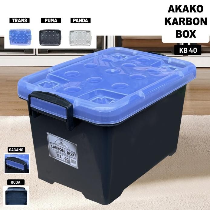 new Container Box Akako Hongta seri PUMA khusus warna HITAM KB-40 35 Liter