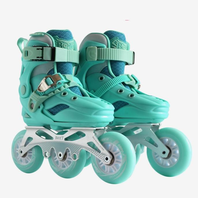 Grosir Inline Skate Speed Original Boxt Hijau Sepatu Roda Hybrid 3 Roda 100Mm