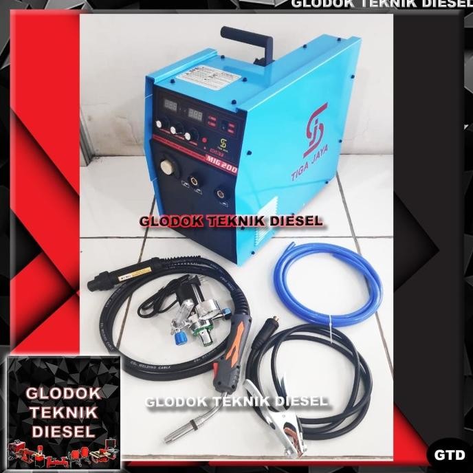 Mesin Las Mig 200 A 15 Kg Co2 Argon Stainless Aluminium Besi Flux Core New Stok