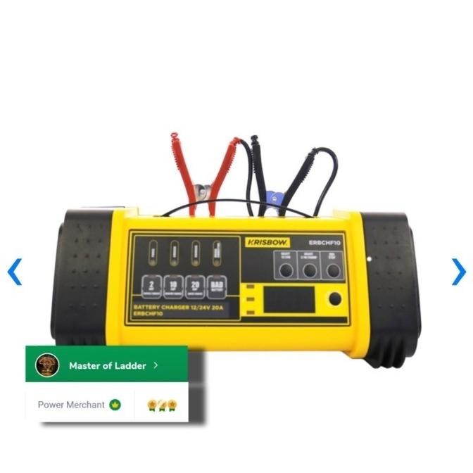 Promo Krisbow Charger Baterai 12/24 Volt 10/20 Ampere Cas Aki Motor Mobil