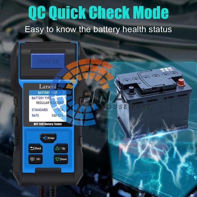 Grosir Battery Tester Lancol Micro Bat-560 Digital Battery Load Tester With Printer