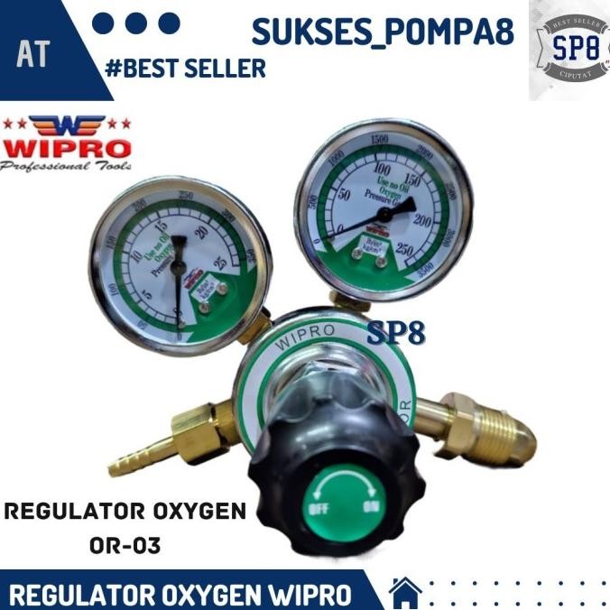Wipro Regulator Las Oxygen Double Welding Oksigen Or-03 New Stok