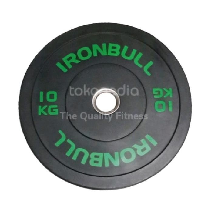 Grosir Bumper Plate Black Ironbull 10Kg 1Pasang Rubber Plate Fitness Import