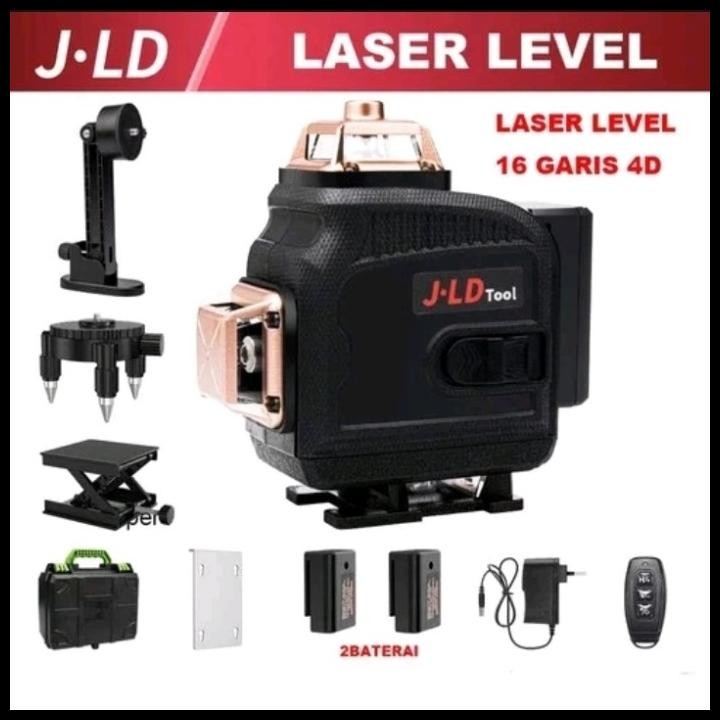 Jld Laser Line Level Laser Garis Water Pas 4D 16 Line Pakai Remot