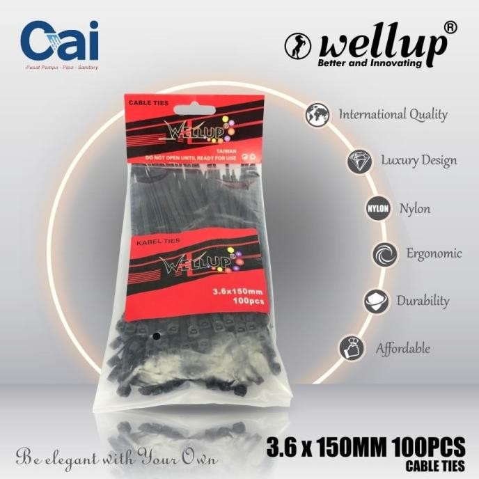 

favorit] KABEL TIES 15 CM HITAM - TIES CABLE - TALI RIPET