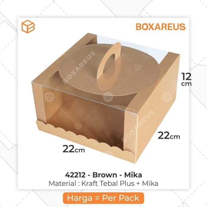 

Box Mika Kotak Kue Cake Packaging Transparan Dus Handle Bening | 42212