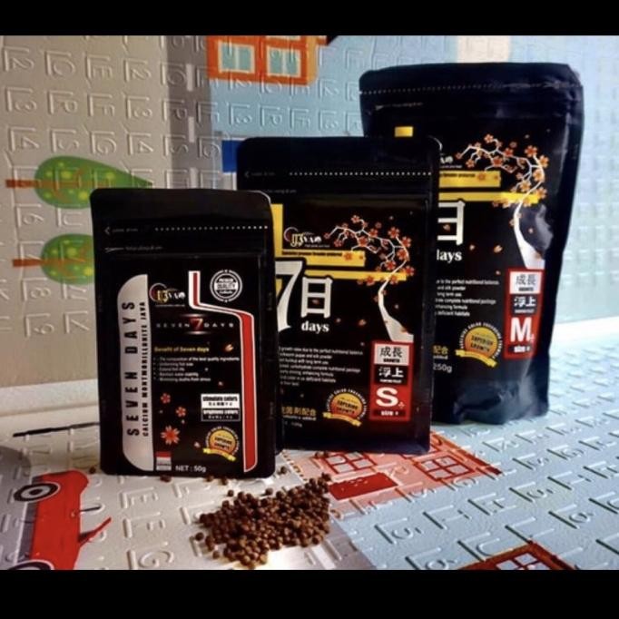 Terlaris Pelet/Pellet Ikan Louhan Terbaik 7 Days(Seven Days) 1000 Gram