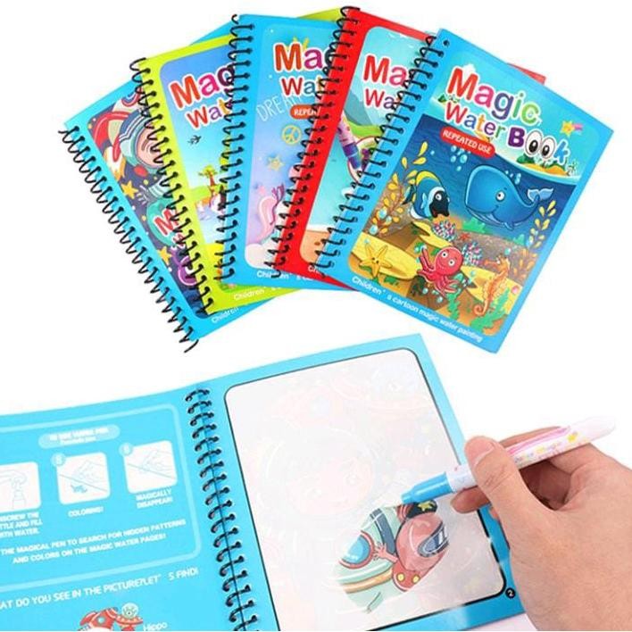 

Fx-2 Magic Water Book Buku Gambar Mewarnai Anak Magic Watter Pen