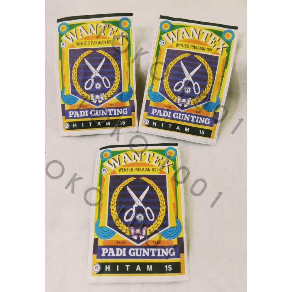 

Terlaris Wantex / Wantex / Pewarna Pakaian Cap Padi Gunting Hitam