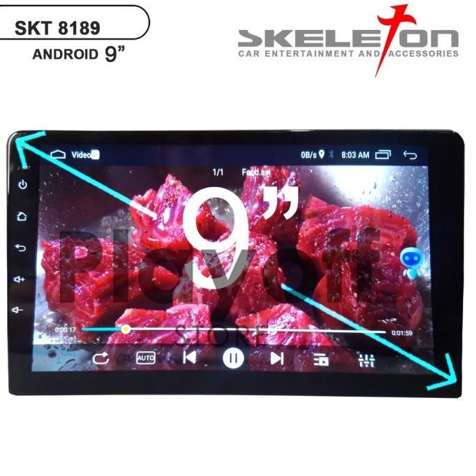 New PROMO Voice Command Head Unit Android 9 inch Skeleton 8189 Double Din