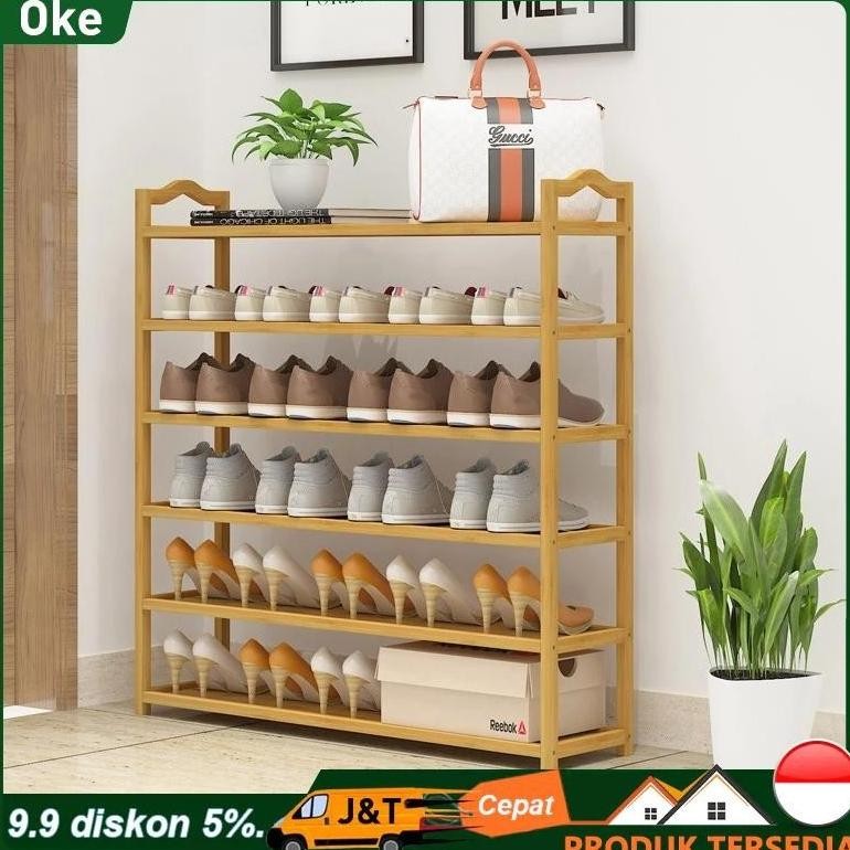 Rak Sepatu Susun Kayu Rak Kayu Serbaguna Rak sepatu Rak Sepatu Susun Kayu Portabel