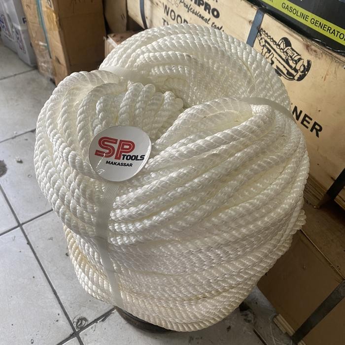 

Tali Tambang / Tali Serbaguna Lembek Lentur 10Mm 10 Mm Putih Polos Original Dan Terpercaya