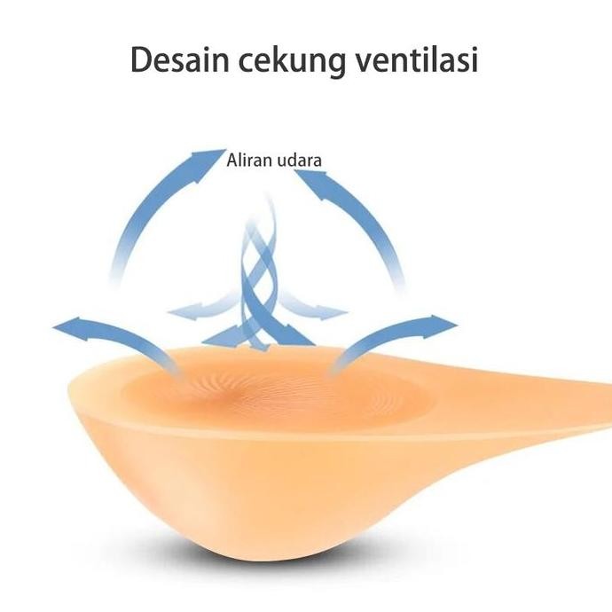 1 buah Payudara Palsu Spiral Silicone Silikon Bra Mastektomi Insert Pad Penyumpal Breast Cancer Payu