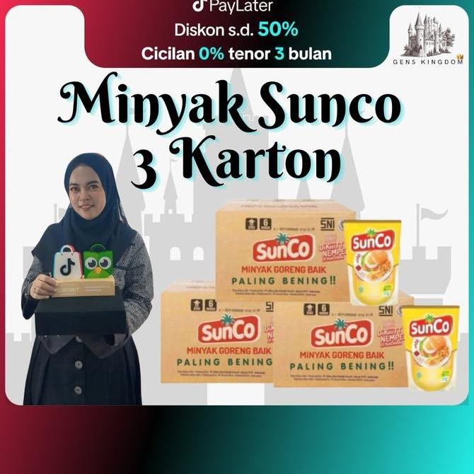

EXP LAMA [GENSKINGDOM X SISCAANANTA DUS ISI 3] - MINYAK SUNCO 2 LITER 3 KARTON MINYAK PREMIUM MINYAK KELAPA SAWIT