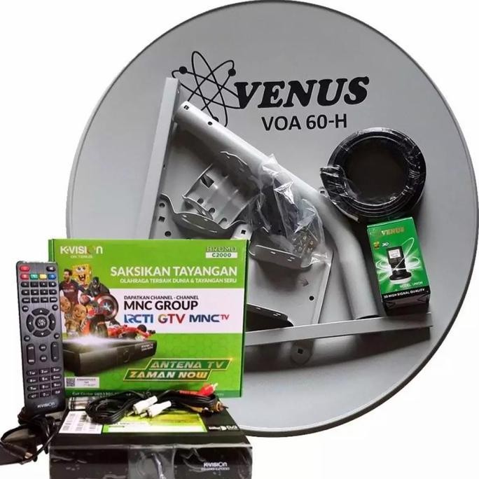 Antena TV Digital Satelit | Parabola Tanpa Langganan Kvision Berkualitas