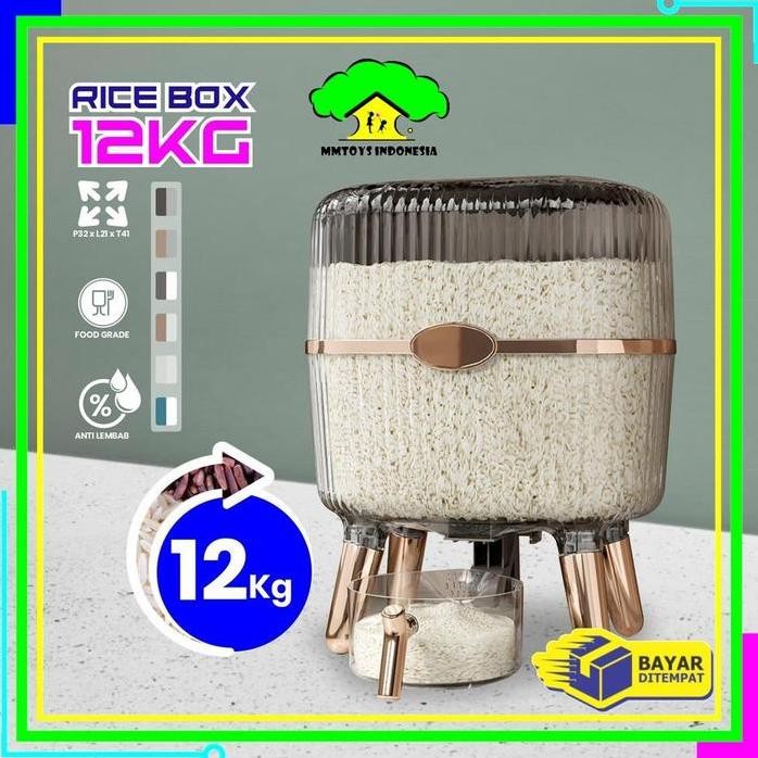 

Terlaris Wl Mi-C841 Dispenser Beras 12Kg Tempat Beras Estetik / Kotak Peimpanan Makanan Kacang Tepung / Wadah Beras Rice Box Storage Perlengkapan Dapur