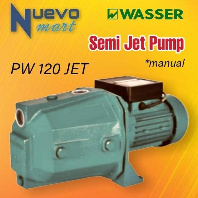 BEBAS ONGKIR - WASSER Semi Jet Pump Pompa Dangkal PW-120JET / PW120JET / PW 120 JET