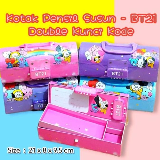 

ASB Tempat pensil kode password model tas tenteng karakter unicorn, kartun