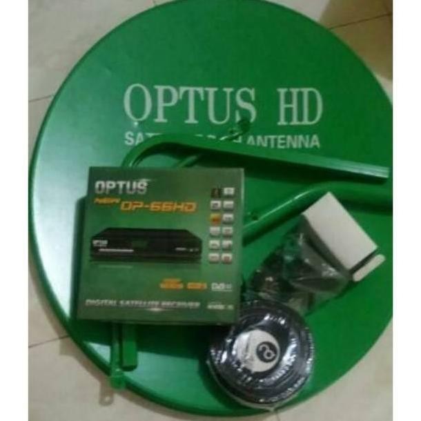 TERMURAH - receiver optus 66 hd complete odu 60cm