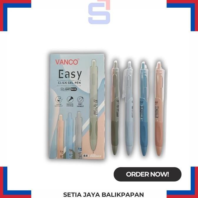 

!!!!!!] Pulpen Vanco VC-1983 Easy Click Gel Pen 0,5mm