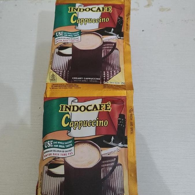 

ready stock Indocafe Cappucino Renceng 10@25gr