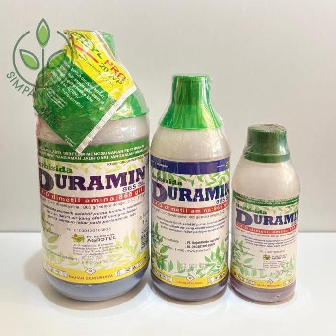 

Terlaris Racun Rumput Duramin 865 Sl + Bonus Metil Selektif Untuk Tanaman Tebu Dan Padi (Pembasmi Rumput/Pembasmi Gulma/Herbisida/Mati Akar/2,4-D Dimetil Amina)