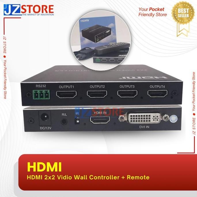 HDMI 2x2 Vidio Wall Controller + Remote