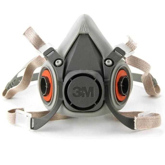 3M 6000M Safety Industrial Gas Mask Vapor Respirator - M | Masker Gas